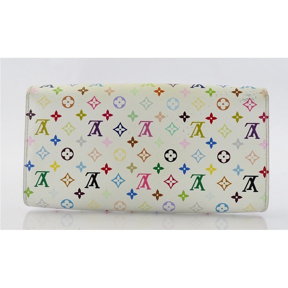 Louis Vuitton White Multicolor Monogram Wallet - Picture 3 of 14